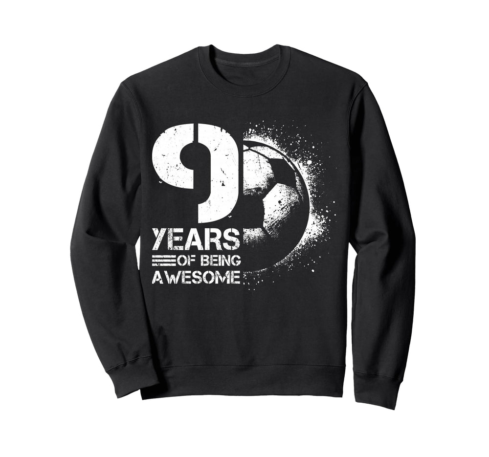 9Th Birthday Soccer Player Sweatshirt - Aesthetic Graphic Men Women