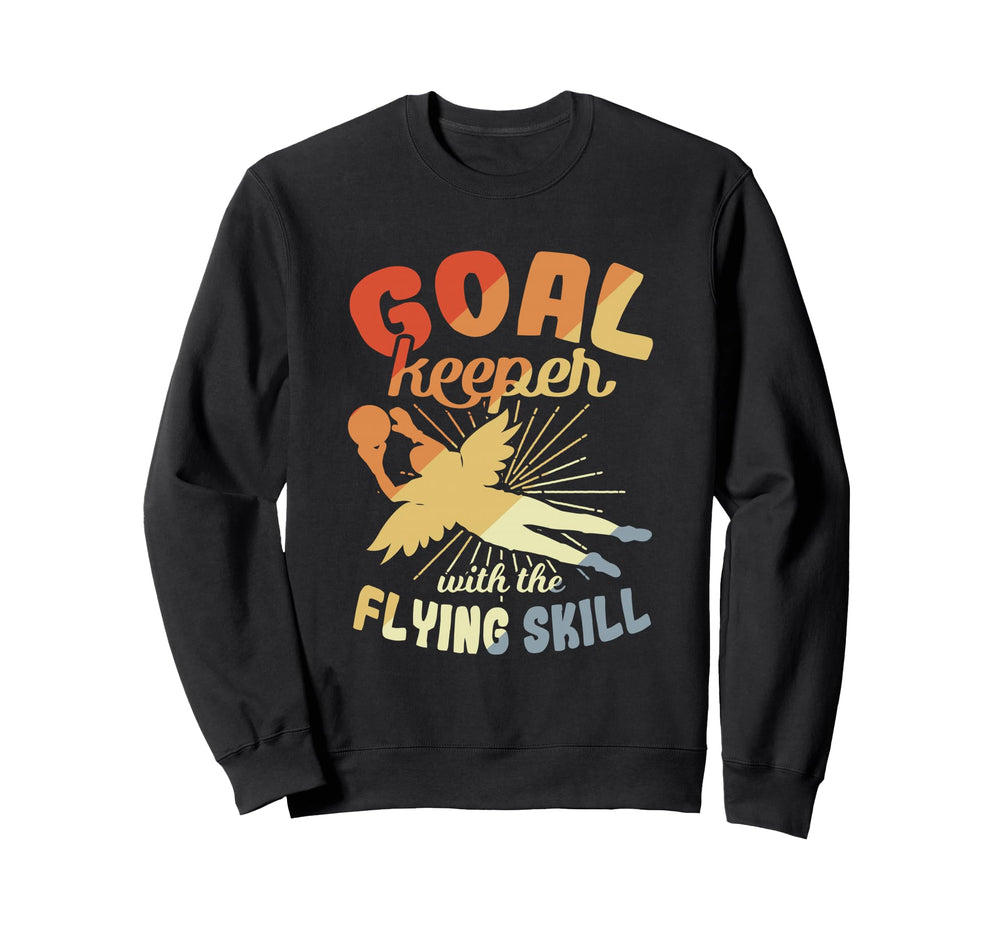 Goalkeeper Flying Skill Soccer Sweatshirt - Novelty Apparel for Adults