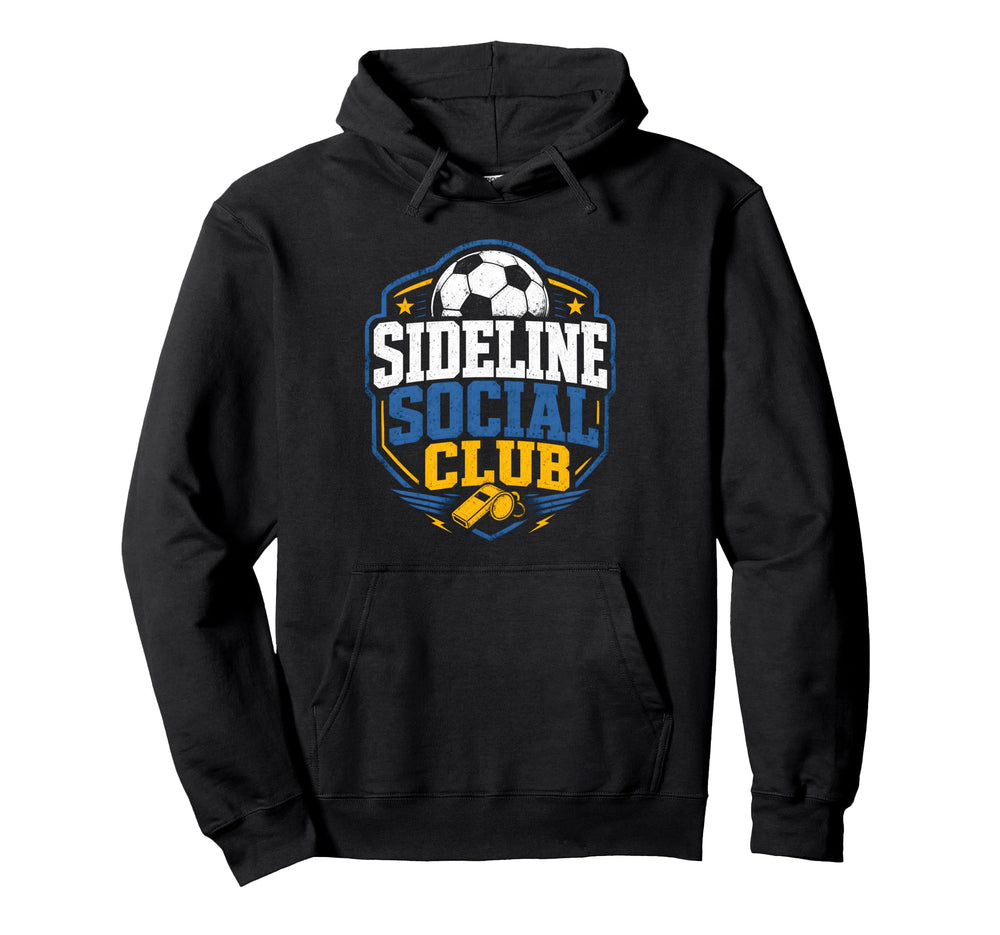 Sideline Social Club Soccer Team Hoodie - Custom Art Print for Adults