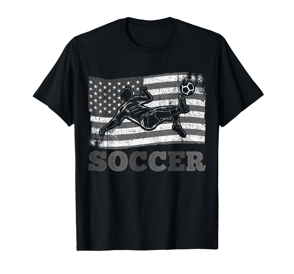 Soccer Us Flag Athlete Sports Football T-Shirt - Trendy Graphic Unisex