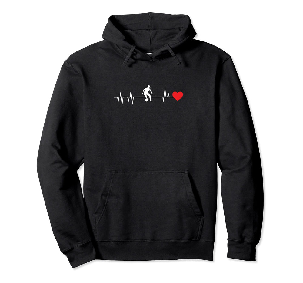 Soccer Heartbeat Hoodie - Unique Graphic Unisex