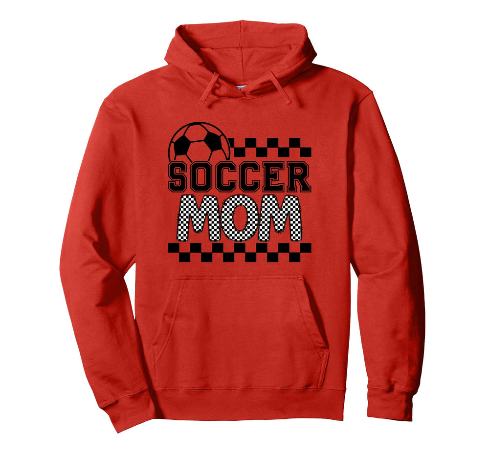Soccer Mom Checker Checkered Hoodie - Unique Graphic for Adults