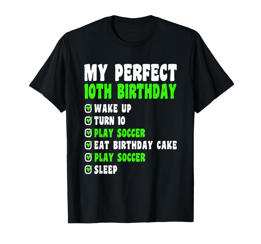 10 Year Old My 10Th Birthday Soccer T-Shirt - Trendy Graphic for Adults