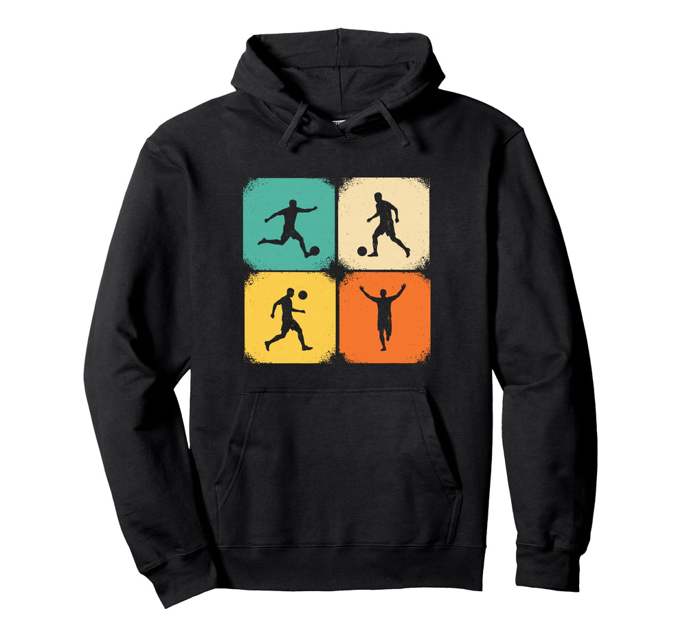 Distressed Soccer Player Hoodie - Fun Novelty Design for Adults