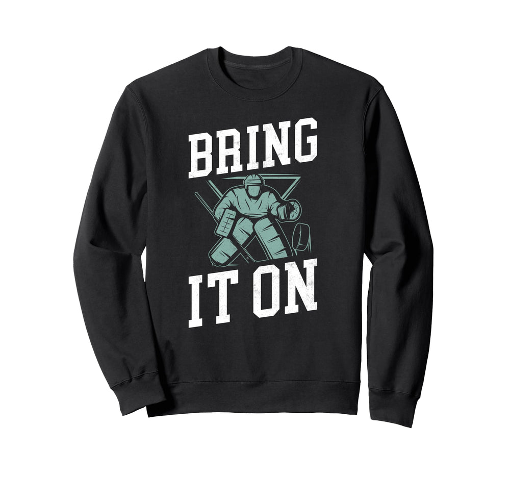 Ice Hockey Goalie Goalkeeper Sweatshirt - Custom Art Print Unisex
