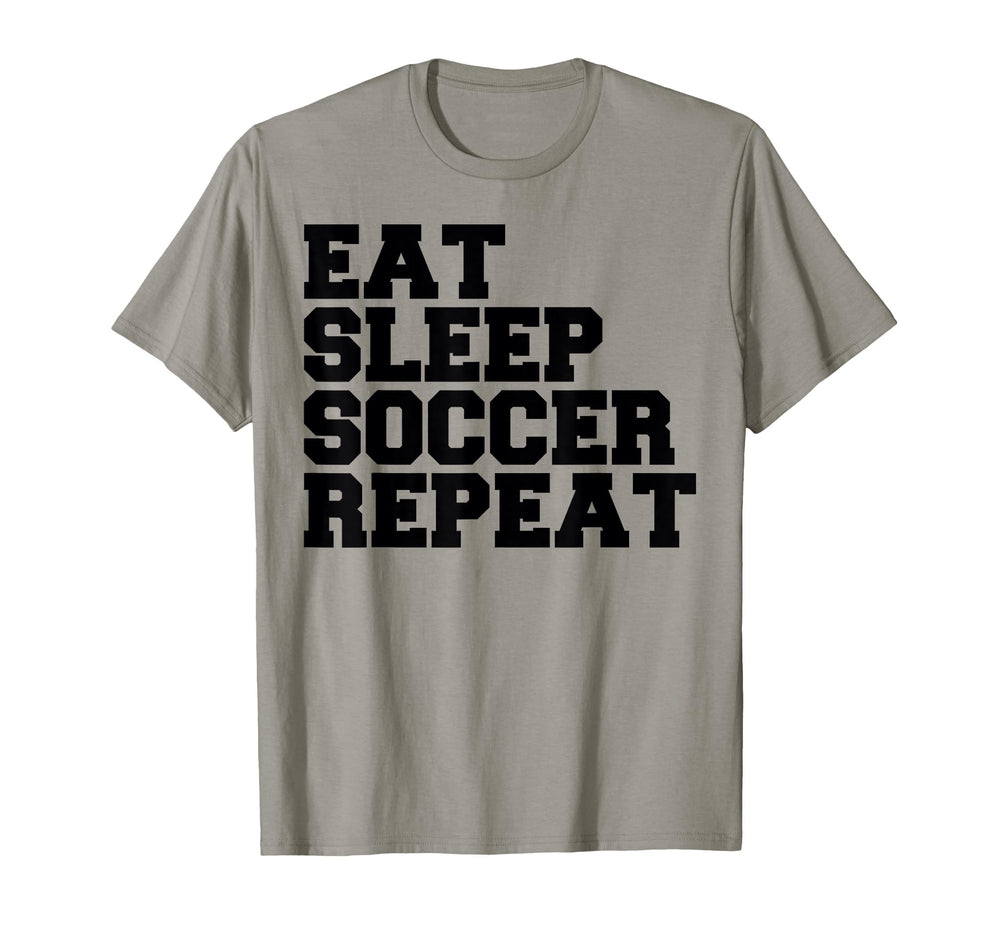 Eat Sleep Soccer Repeat Sport Player Soccer T-Shirt - Unique Graphic Unisex