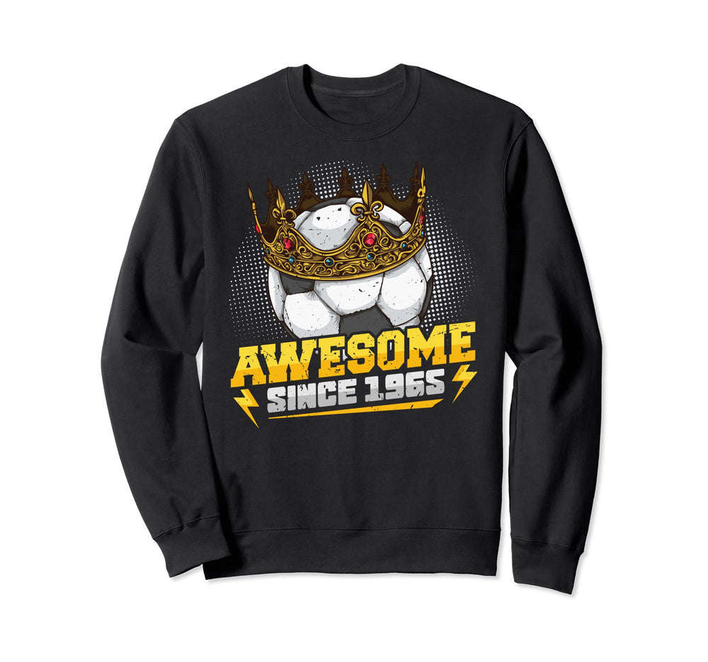 Soccer King 57Th Birthday Crown Sweatshirt - Fun Novelty Design Unisex