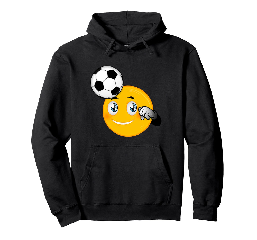 Soccer Emoticon Face Funny Coach Players Hoodie - Trendy Graphic for Adults