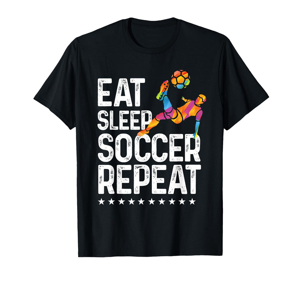 Eat Sleep Soccer Repeat Soccer Sports T-Shirt - Minimalist Print Unisex