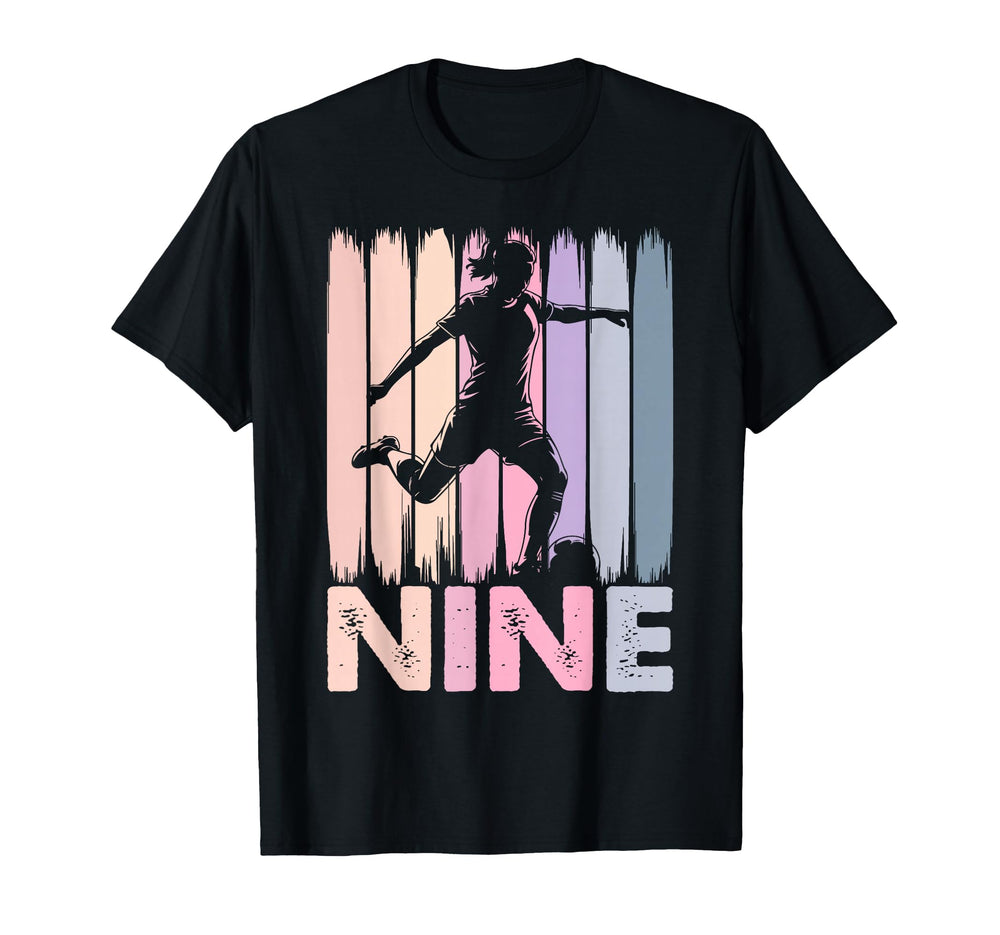 9 Years Soccer 9Th Birthday T-Shirt - Casual Everyday Wear Men Women