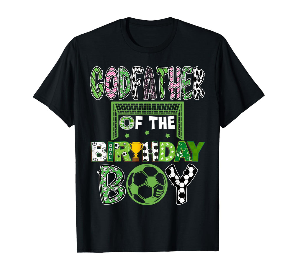 Godfather Birthday Soccer Player T-Shirt - Trendy Graphic Men Women