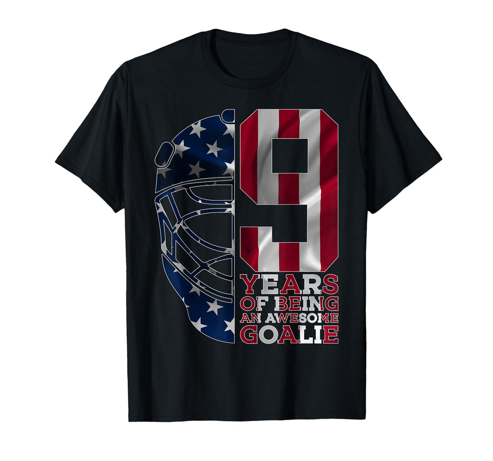 Goalkeeper 9 Years Awesome Goalie Ice T-Shirt - Aesthetic Graphic Unisex