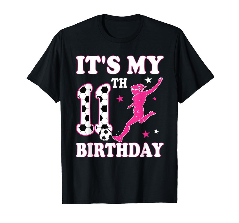11Th Birthday Soccer Themed 11 Year T-Shirt - Fun Novelty Design Men Women