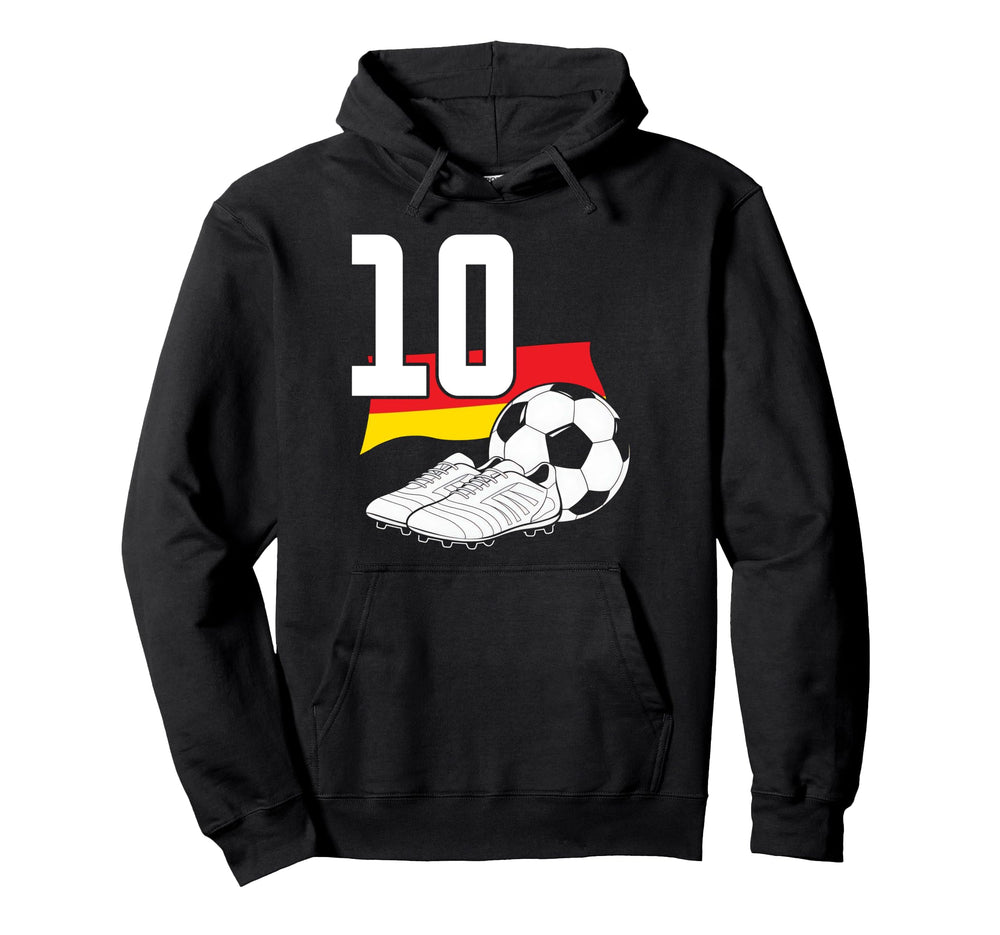 10 Soccer Birthday Gift Soccer Fan Hoodie - Fun Novelty Design for Adults