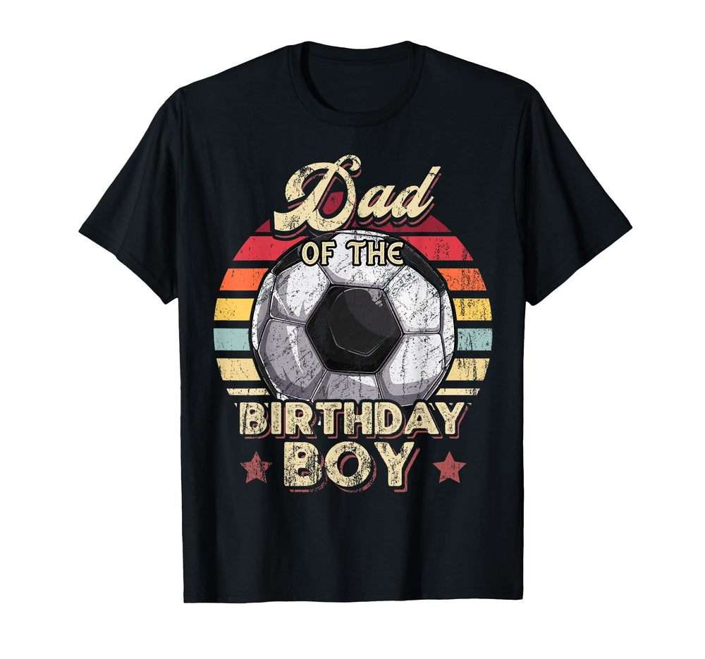 Dad Birthday Soccer Birthday Party T-Shirt - Minimalist Print Men Women