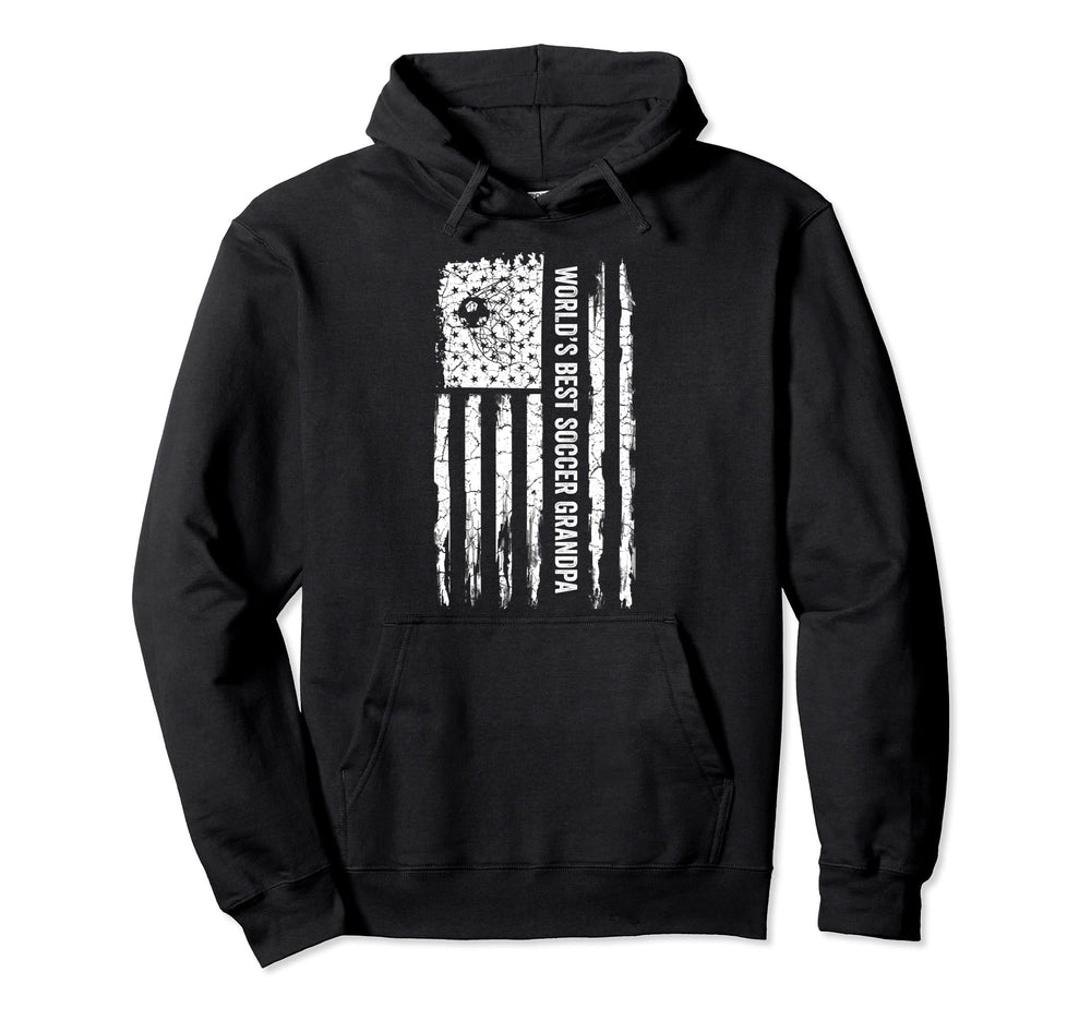 Usa Flag Worlds Best Soccer Grandpa Hoodie - Minimalist Print for Adults