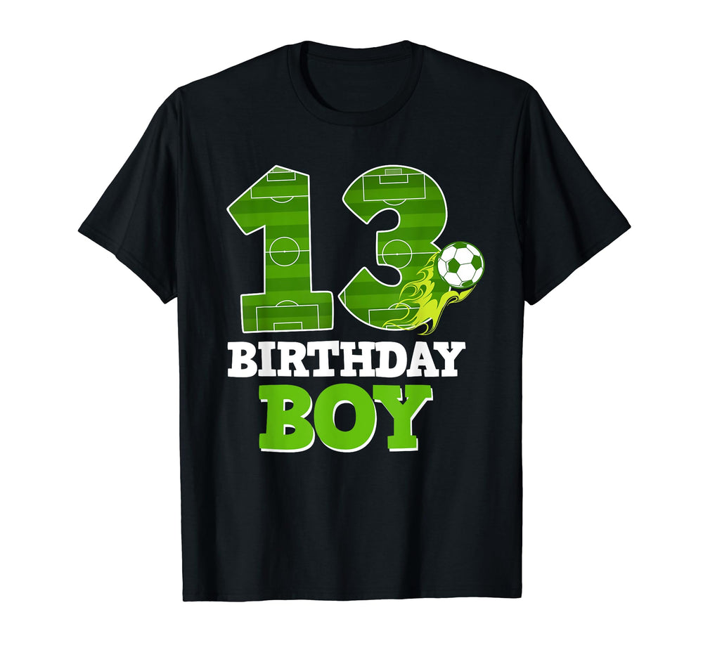 Happy 13Th Birthday Soccer Lover 13 T-Shirt - Aesthetic Graphic for Adults