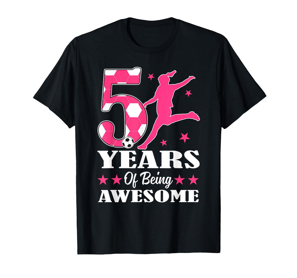 5 Years Being Awesome Birthday T-Shirt - Custom Art Print for Adults