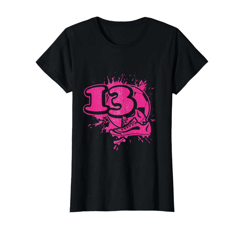13Th Birthday Soccer Player Football T-Shirt - Streetwear Style Men Women