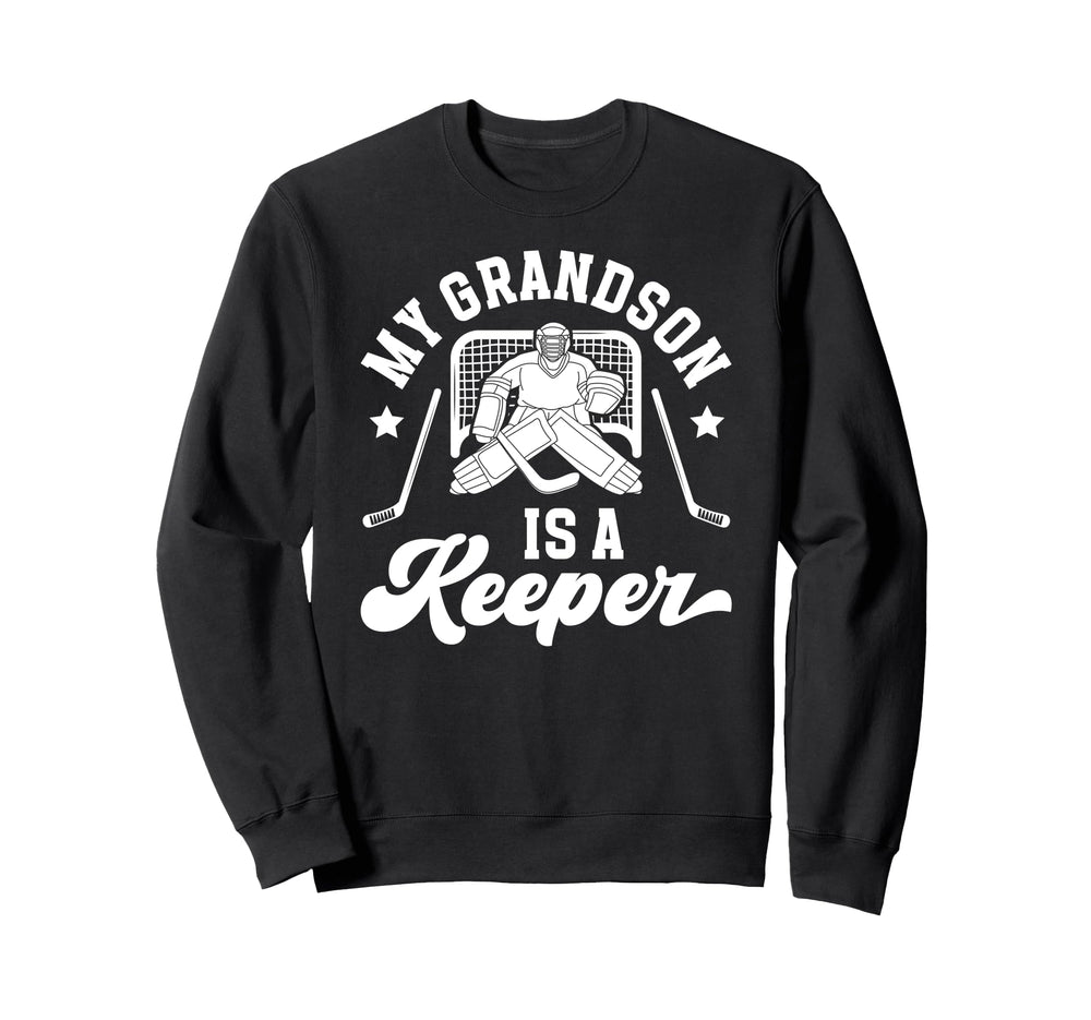 Proud Hockey Keeper Pop Pop Ice Hockey Sweatshirt - Unique Graphic Unisex