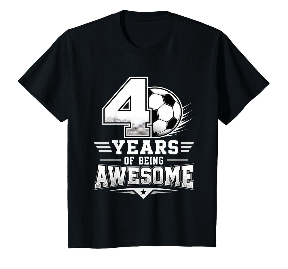 4Th Birthday Soccer 4 Years Being T-Shirt - Streetwear Style for Adults