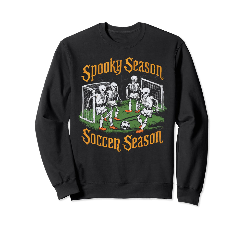 Soccer Halloween Spooky Sweatshirt - Casual Everyday Wear Men Women