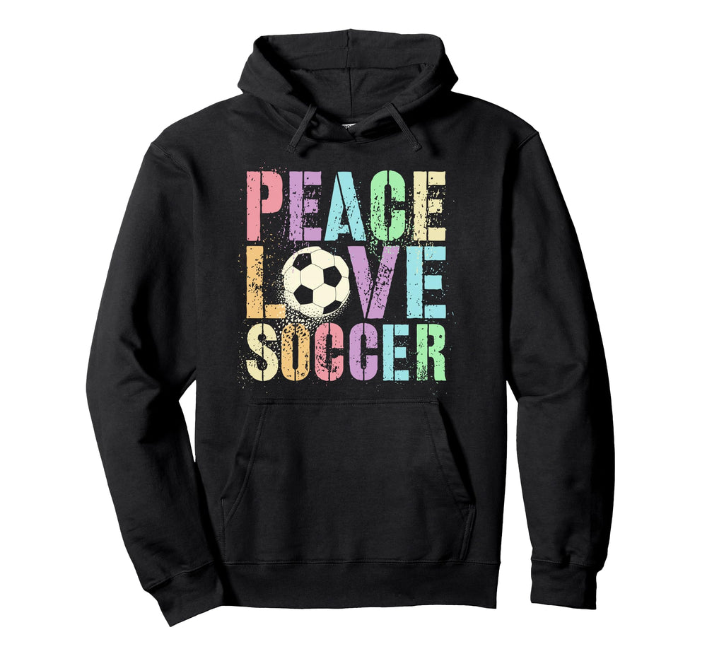 Sassy Peace Love Soccer Score Club Mom Hoodie - Minimalist Print Men Women