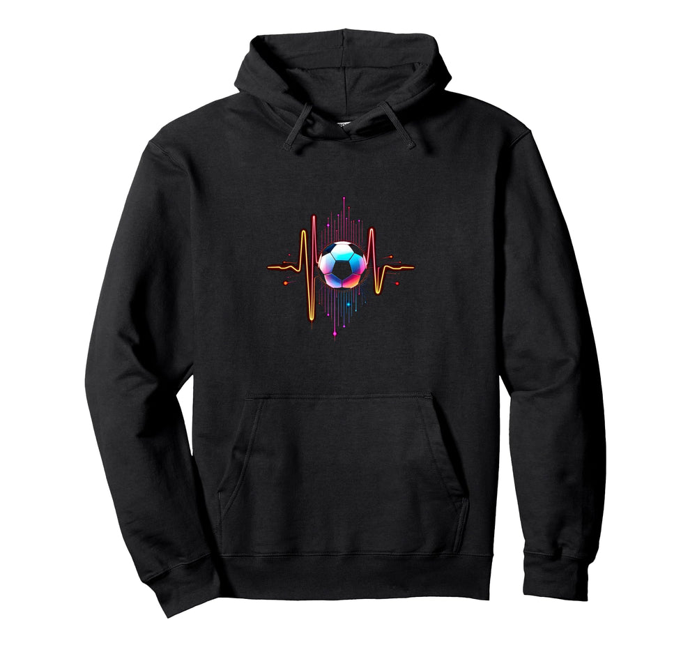 Soccer Ball Heartbeat Hoodie - Unique Graphic for Adults
