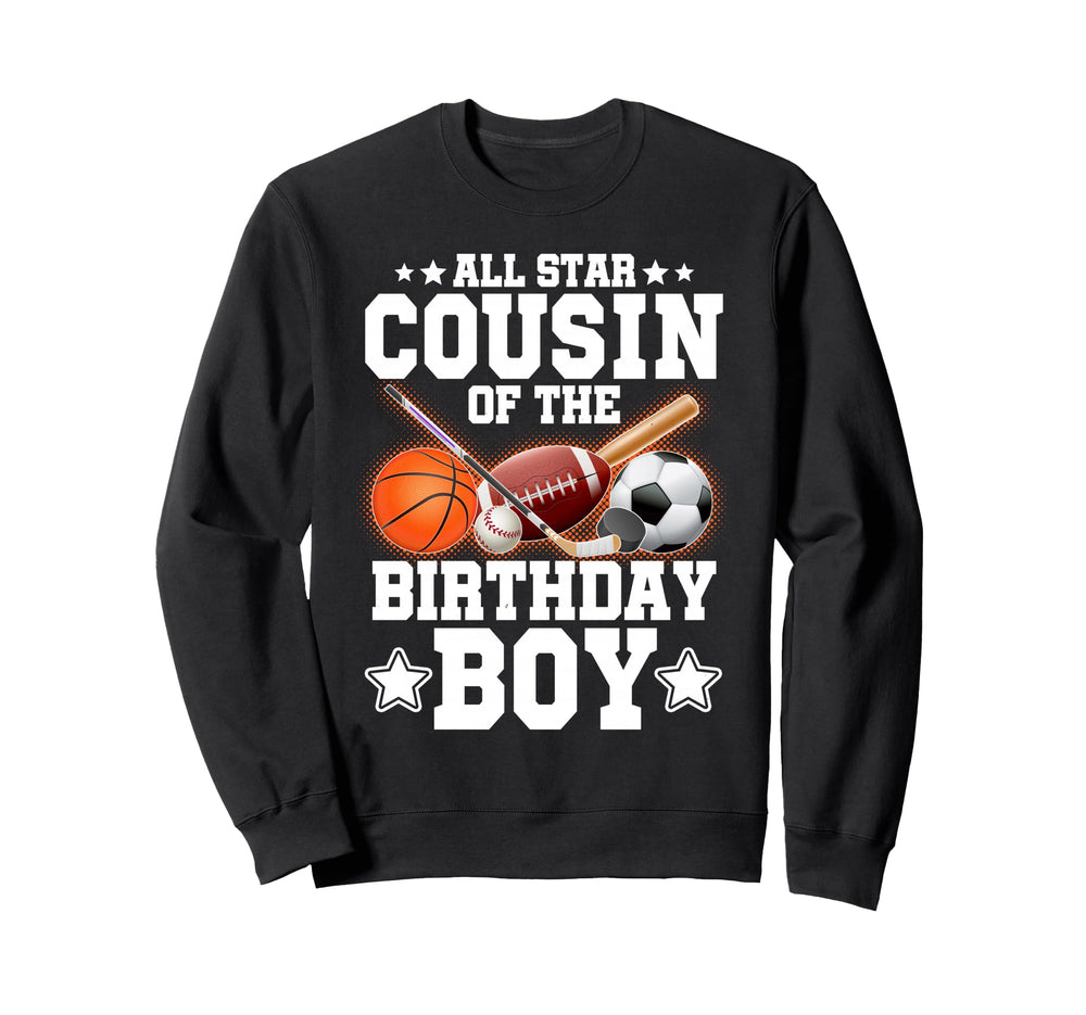 All Star Cousin Birthday Sweatshirt - Aesthetic Graphic for Adults