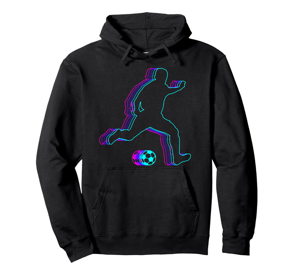 Soccer Player Team Coach Trainer Vaporwave Hoodie - Graphic Print Unisex