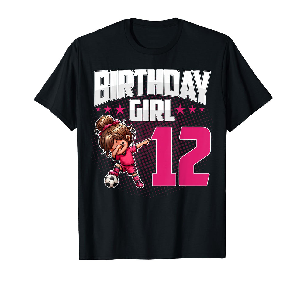 12Th Birthday Soccer Dabbing 12 Years Old T-Shirt - Trendy Graphic Unisex