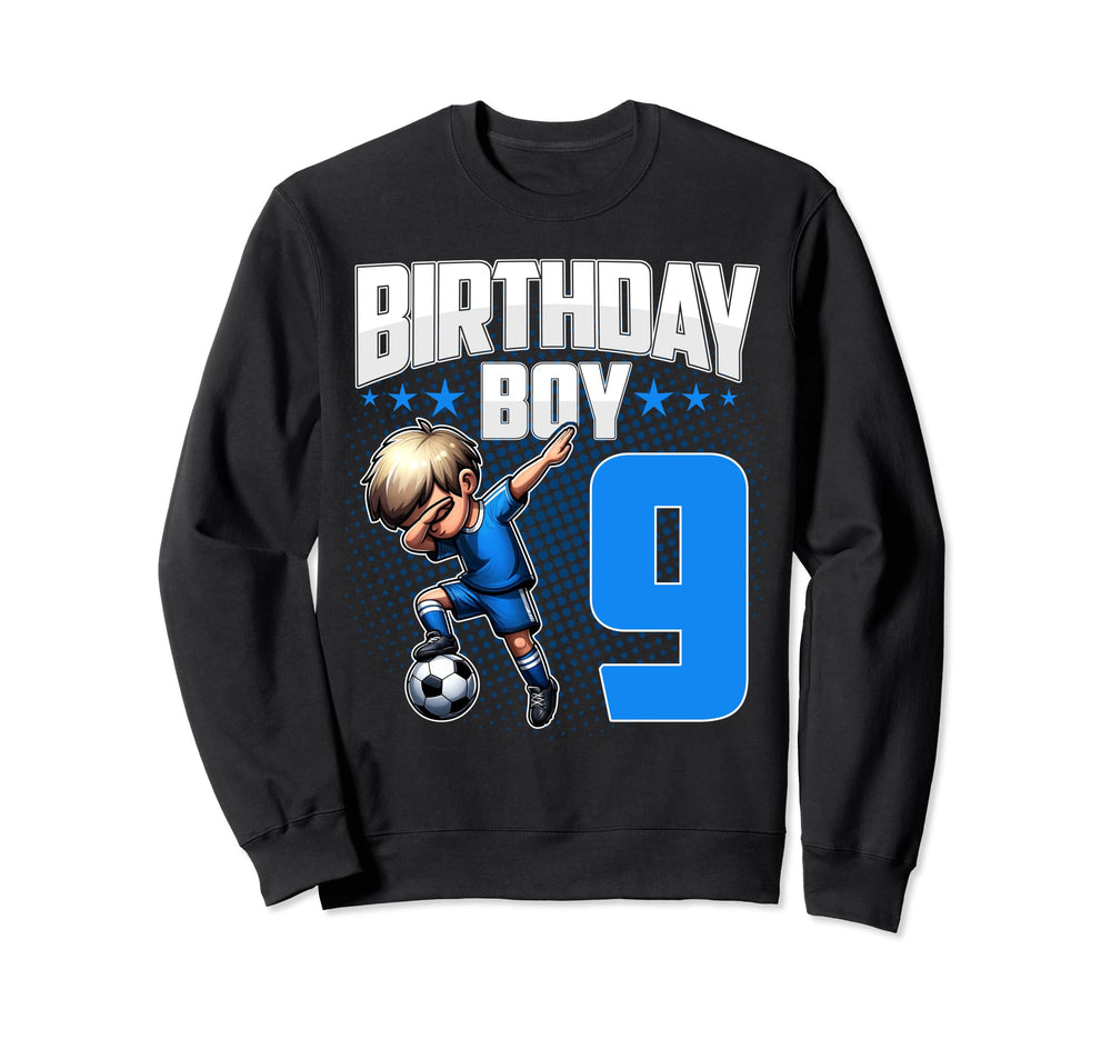 9Th Birthday Soccer Dabbing 9 Years Sweatshirt - Graphic Print for Adults