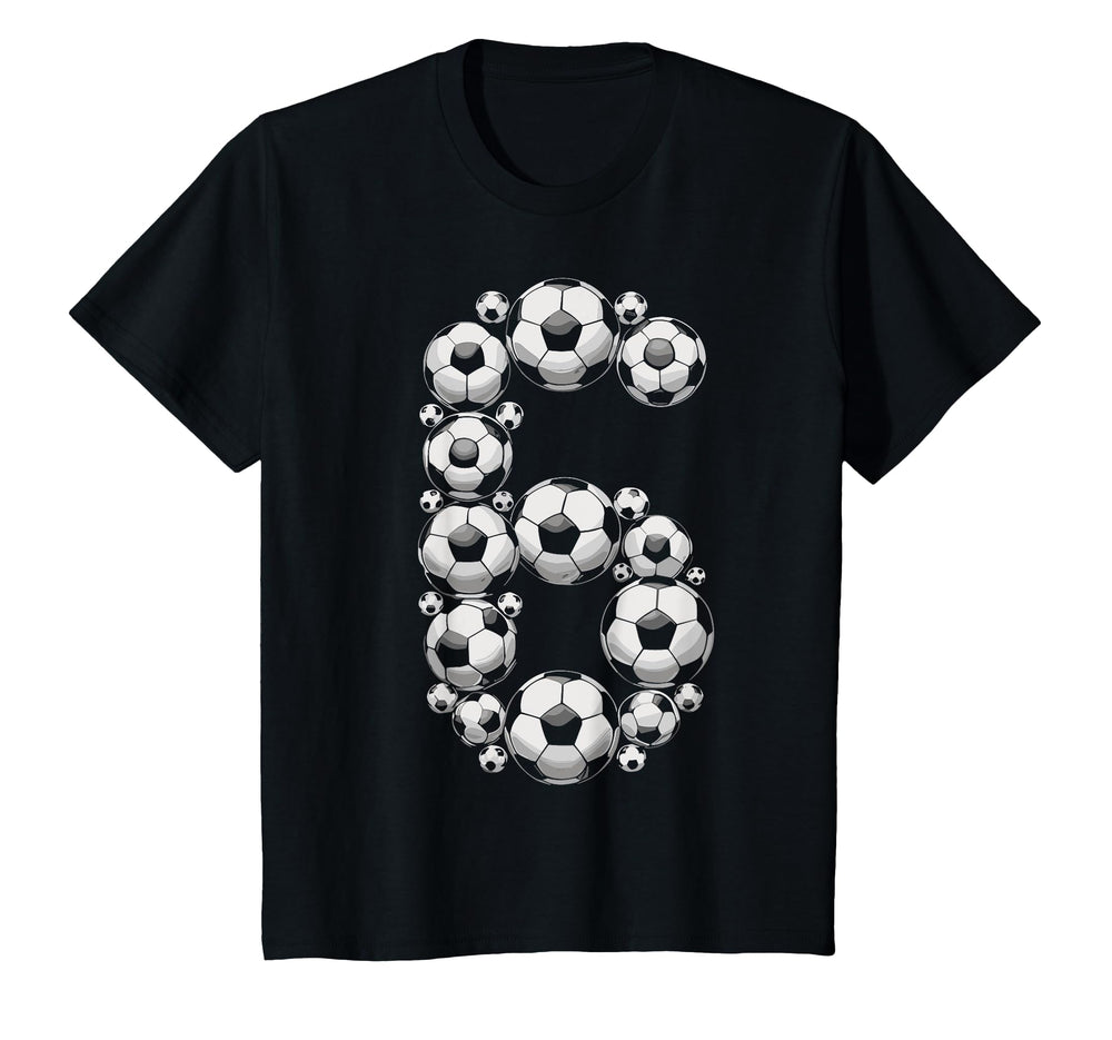 6 Year Old Soccer Birthday Funny 6Th T-Shirt - Minimalist Print Unisex