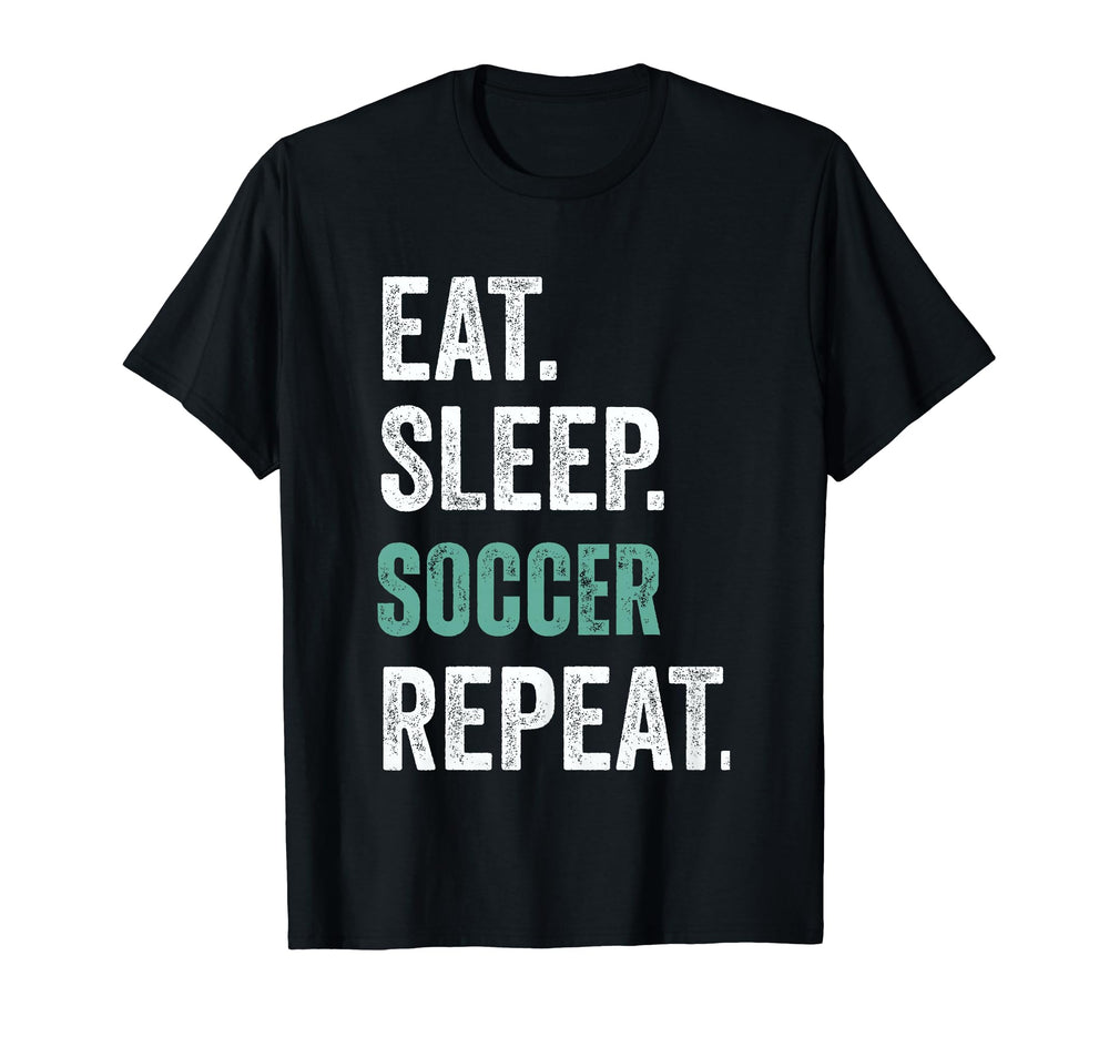 Eat Sleep Soccer Repeat T-Shirt - Minimalist Print for Adults