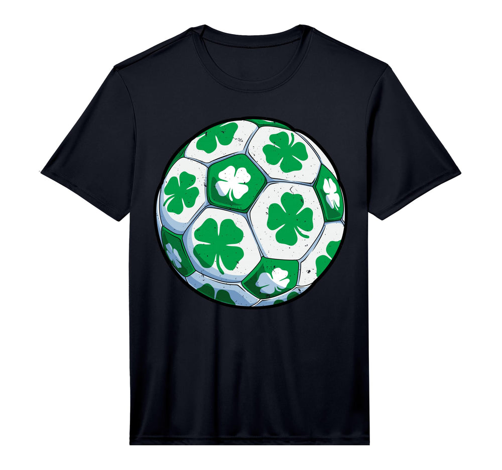 Soccer Ball Shamrock St Patricks Day T-Shirt - Unique Graphic for Adults