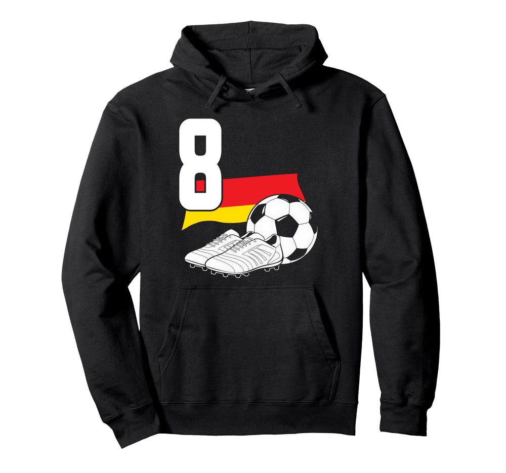 8 Soccer Birthday Gift Soccer Fan Hoodie - Novelty Apparel for Adults
