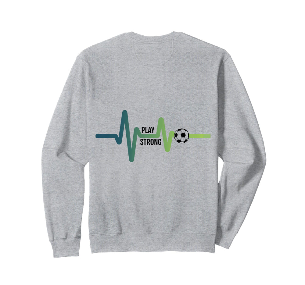 Heartbeat Soccer Life Sweatshirt - Minimalist Print Unisex