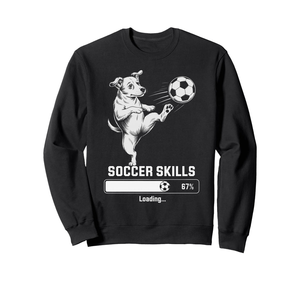Soccer Dog Skills Loading Gym Goalie Sweatshirt - Unique Graphic Unisex