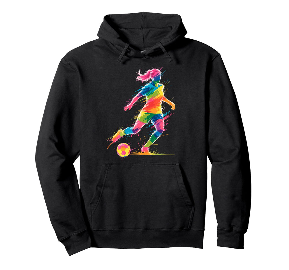Colorful Funny Soccer Fan Dad Mom Game Hoodie - Trendy Graphic Men Women