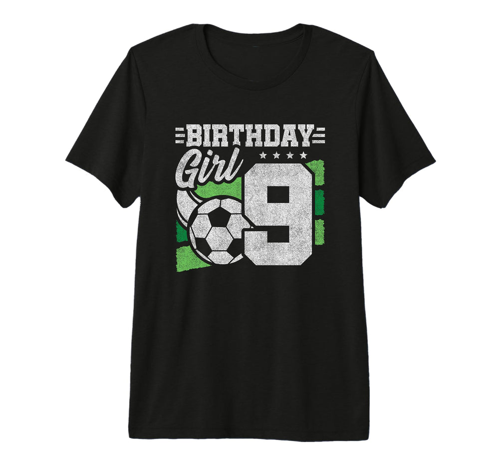9Th Birthday Soccer Party 9 Year T-Shirt - Fun Novelty Design Men Women