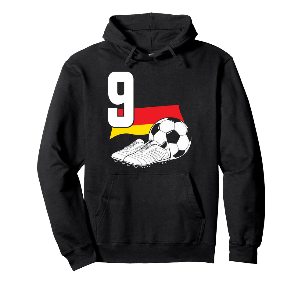 9 Soccer Birthday Gift Soccer Fan Hoodie - Fun Novelty Design Men Women