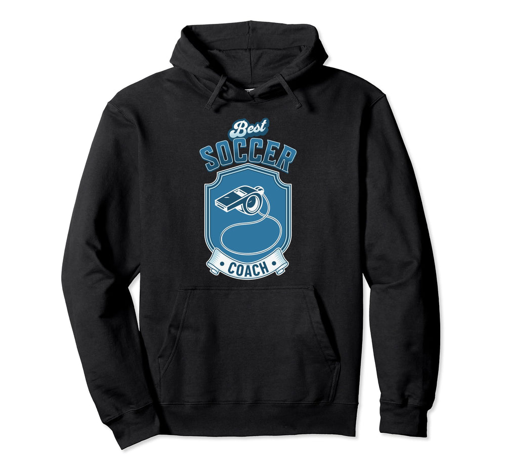 Fun Gift Best Soccer Coach Hoodie - Graphic Print Unisex