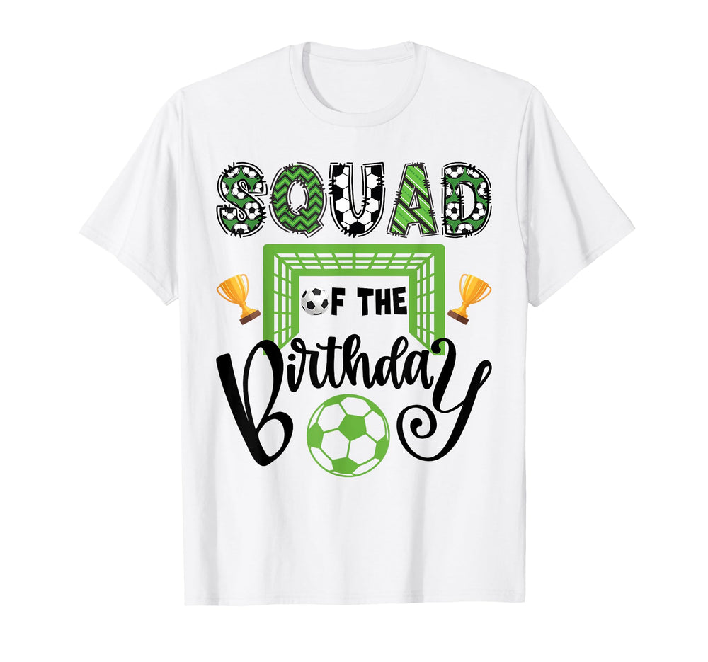 Squad Birthday Soccer Player Bday Party T-Shirt - Graphic Print Unisex