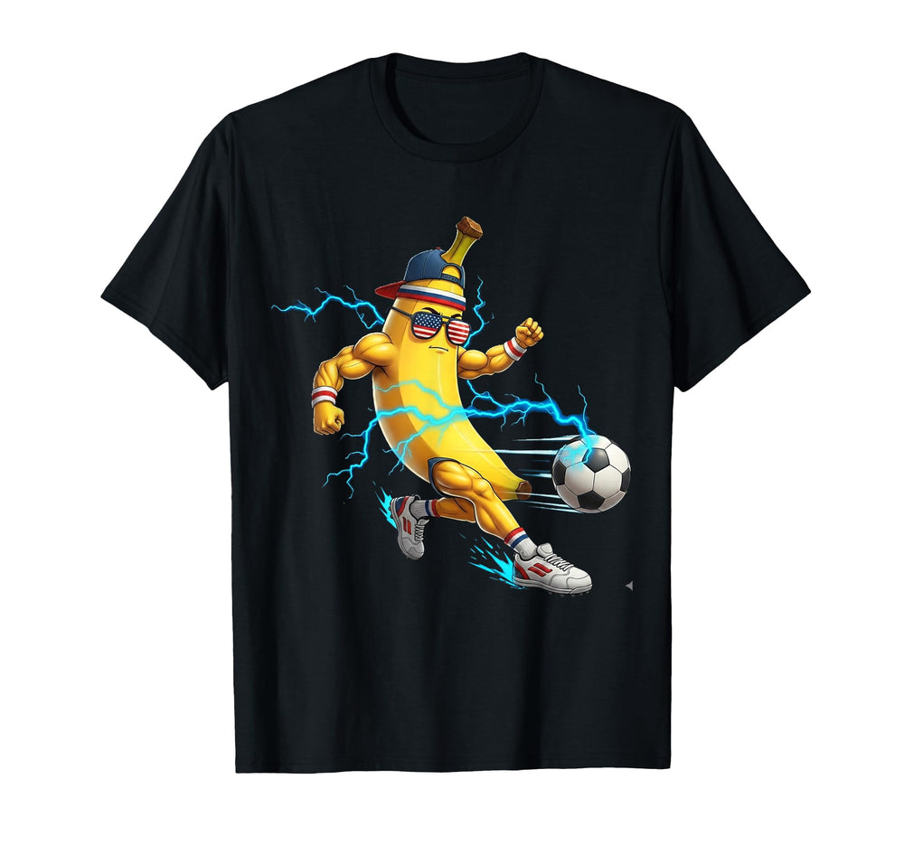 Funny Banana Soccer Player Usa Sports T-Shirt - Minimalist Print Unisex