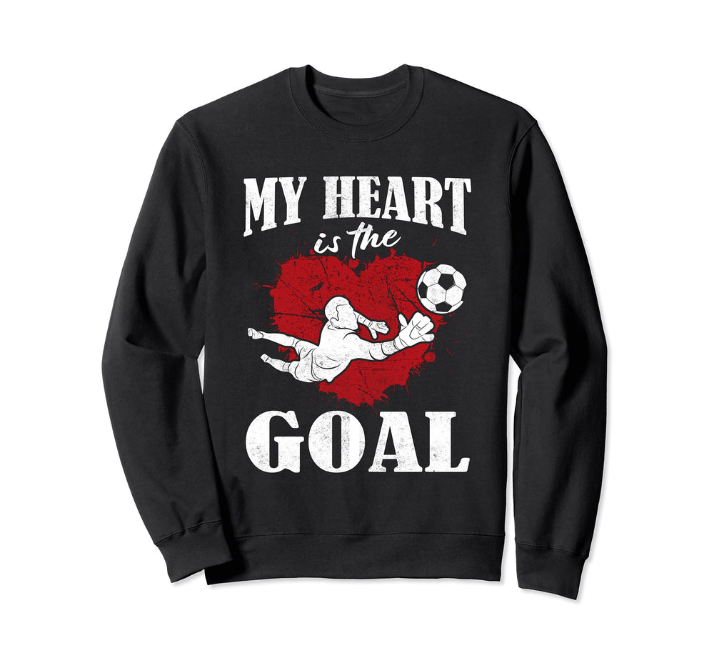 Soccer My Heart Is Goal Goalie Sweatshirt - Aesthetic Graphic Men Women