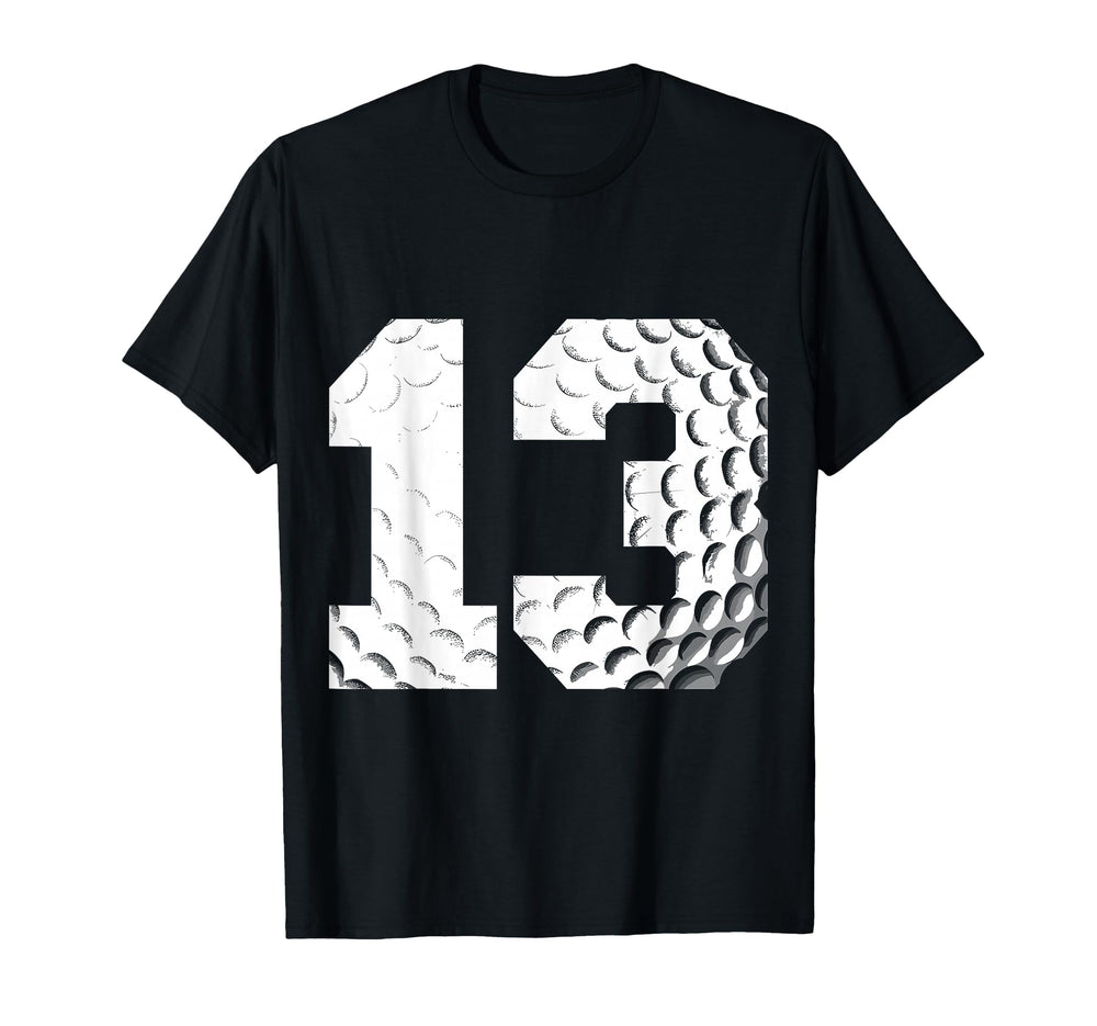 13Th Birthday Golf Player Golf 13 T-Shirt - Minimalist Print Men Women