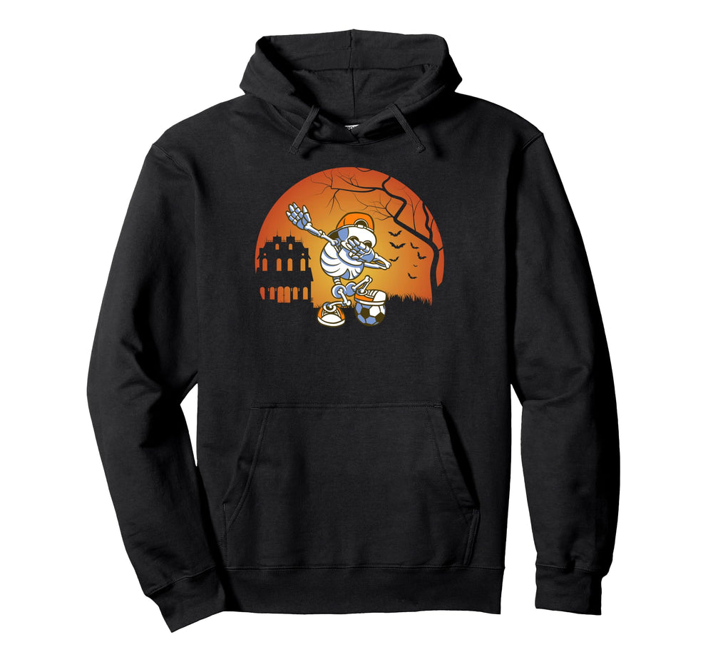 Skeleton Soccer Coach Fan Halloween Hoodie - Aesthetic Graphic Men Women