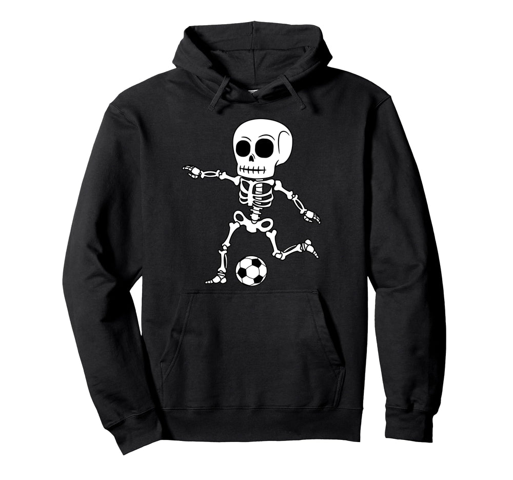 Skeleton Goalie Halloween Funny Hoodie - Casual Everyday Wear for Adults