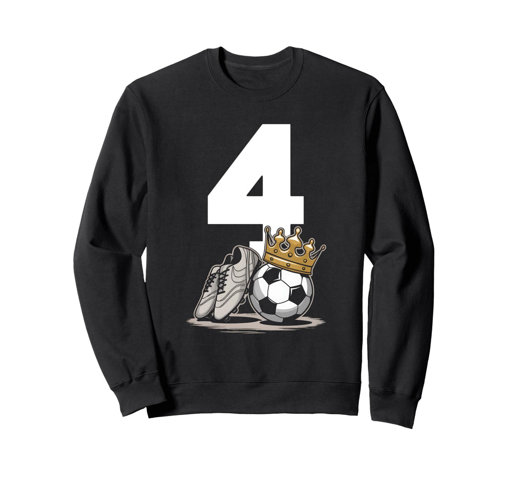 4 Soccer Birthday Gift Soccer Fan Sweatshirt - Minimalist Print Unisex