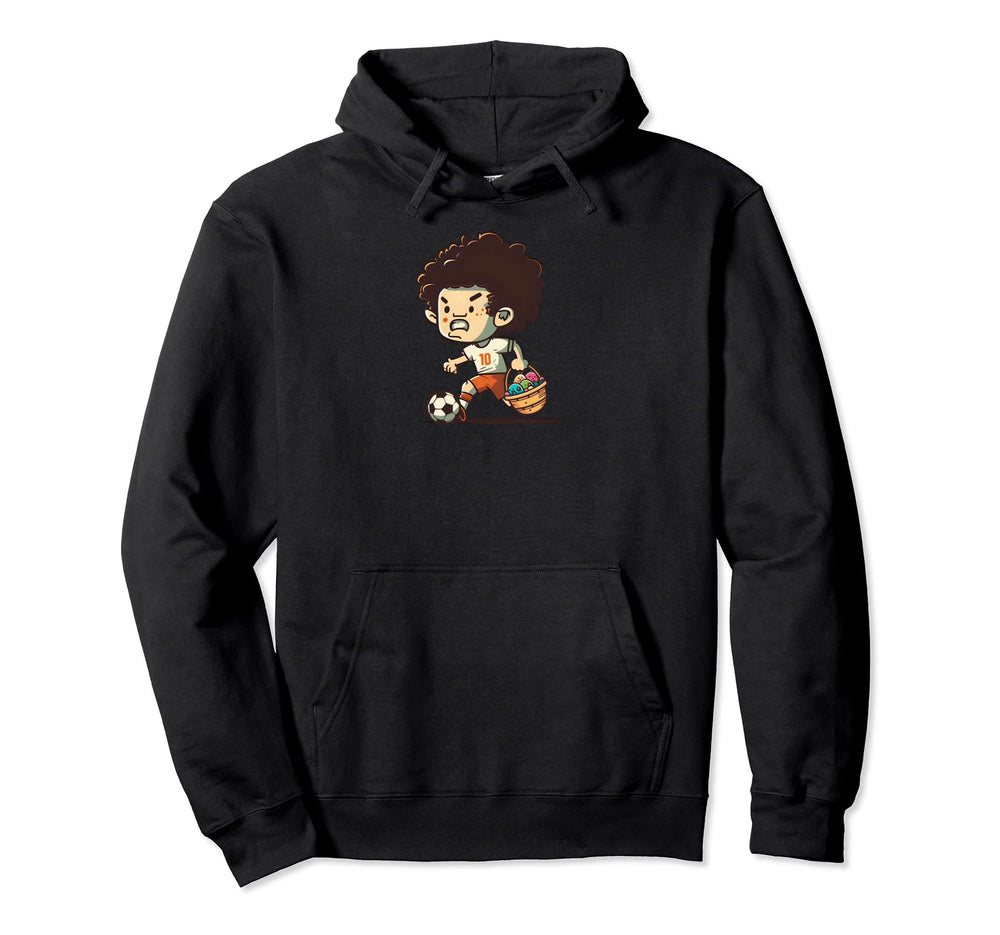 Playing Soccer Easter Eggs Soccer Easter Hoodie - Aesthetic Graphic Unisex